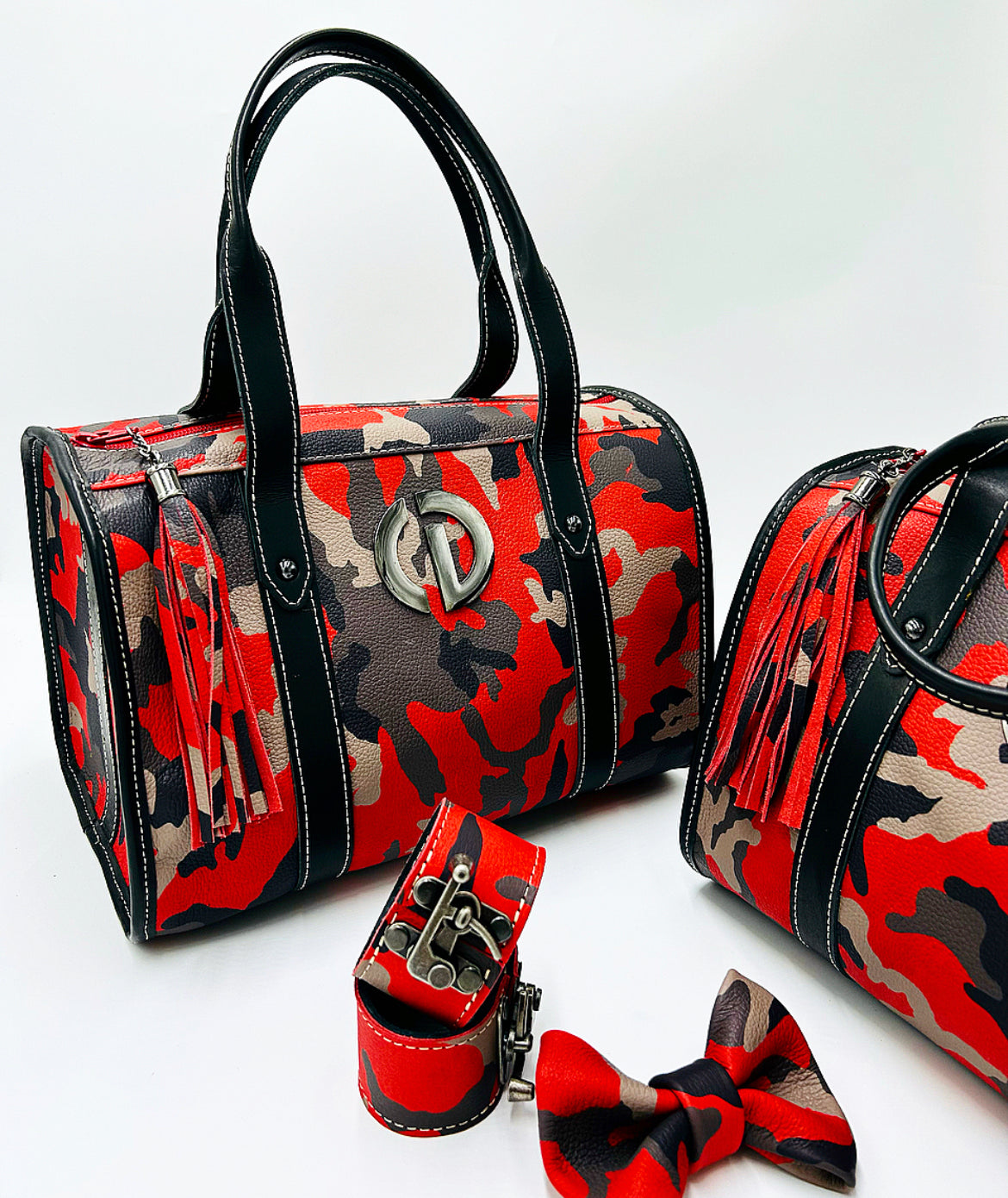 Ferrari Red Camo Boston Bag
