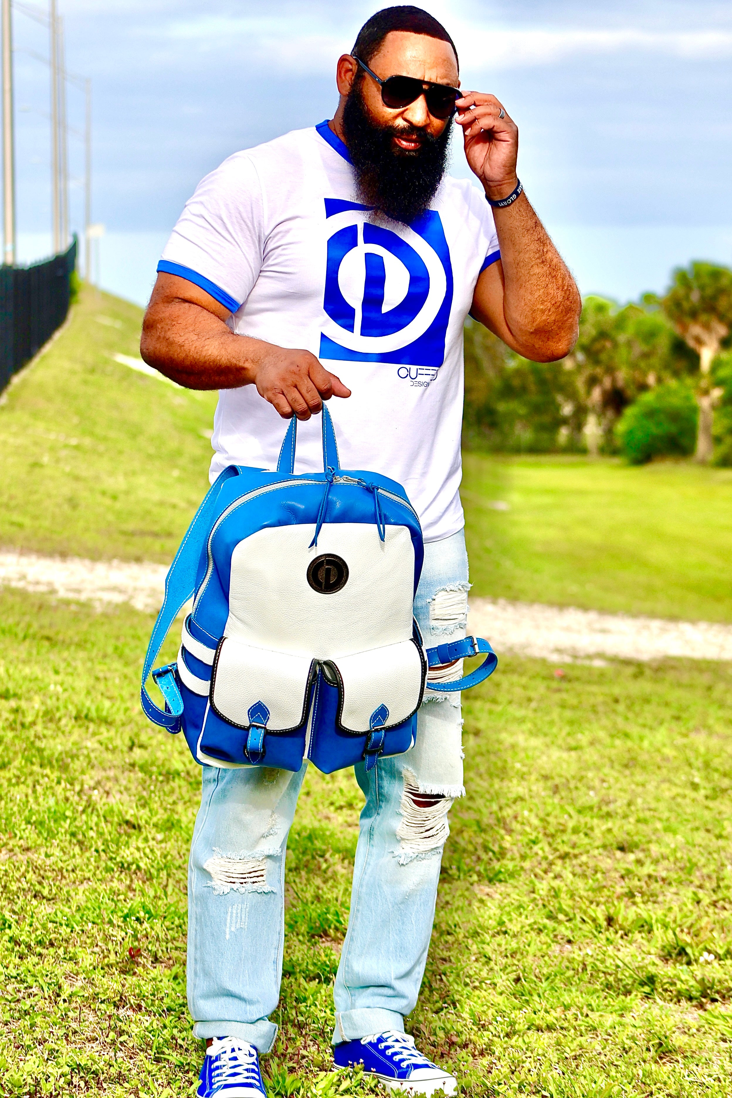 Cuffed BluePrint Ringer Tee