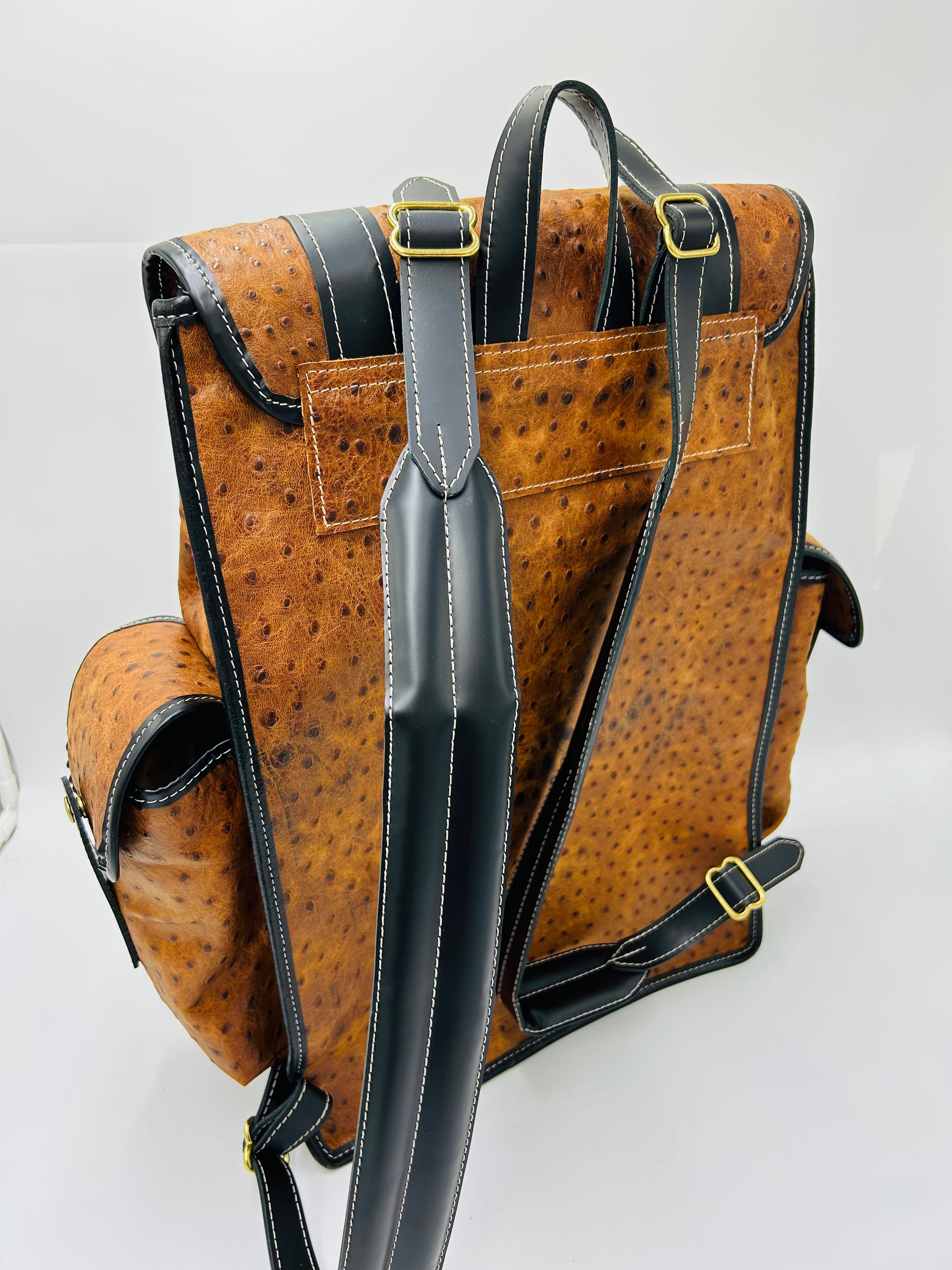 Vintage Ostrich Luxe Haversack