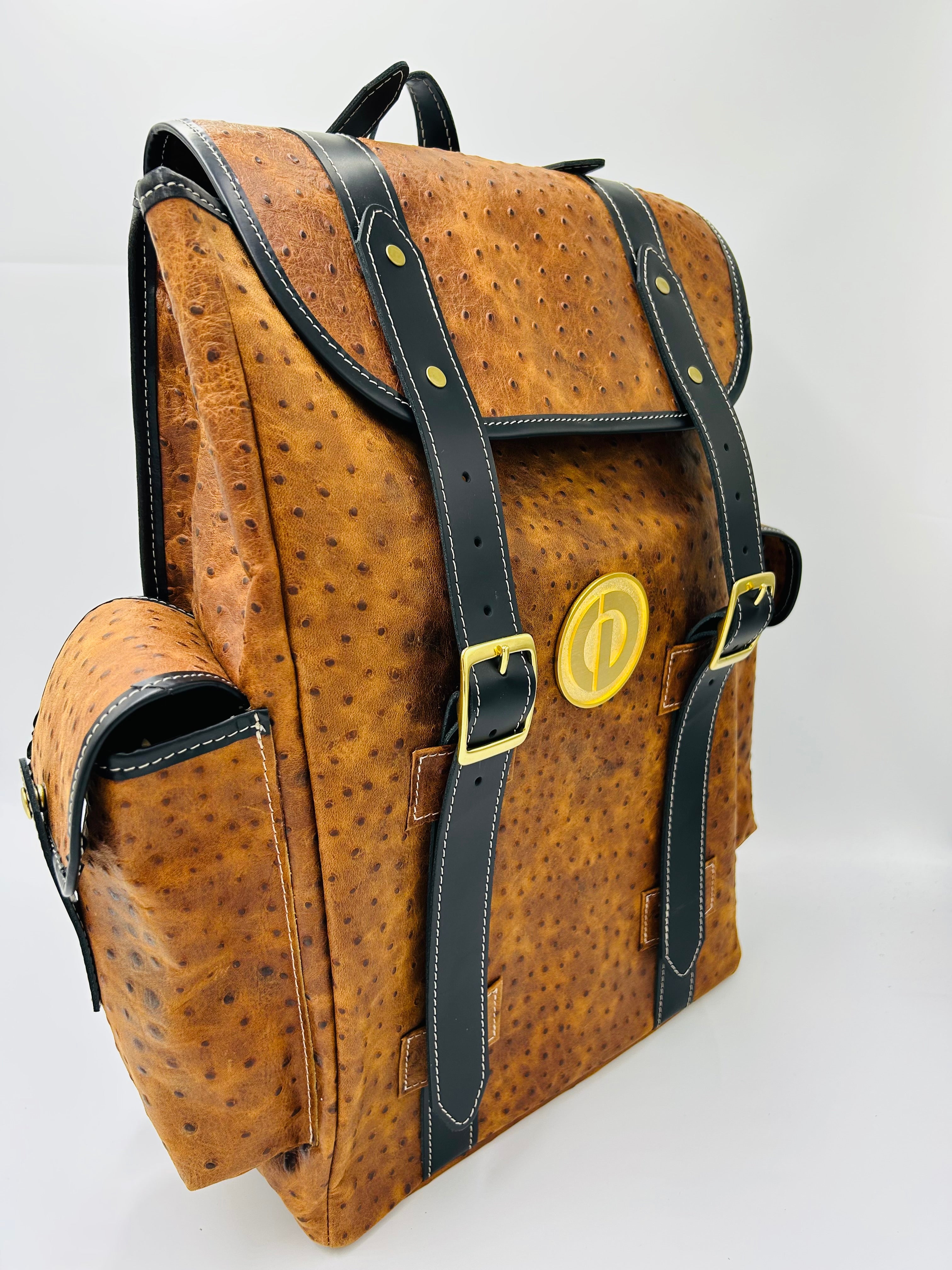 Vintage Ostrich Luxe Haversack